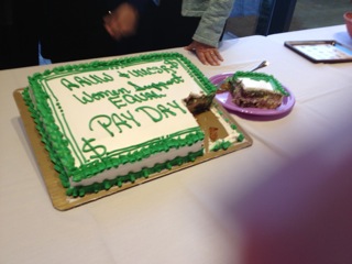 North Hempstead Equal Pay Day Cake minus the wage gap!