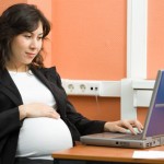 Pregnant woman at work