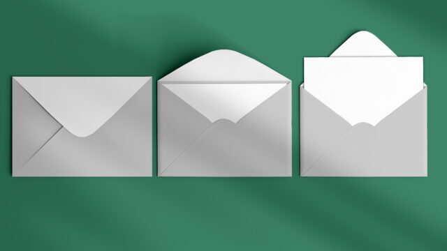 grey semi open envelopes  envelopes background top view